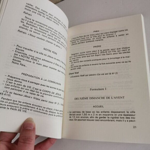1981 Proclamer Dieu Avec Les Mains French Vintage Book Ex-Library Advent Xmas - Picture 8 of 10